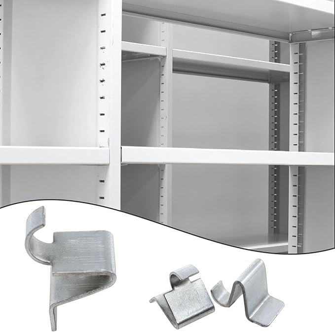 Metal cabinet shelf clamp cabinet shelf clamps pilaster bracket clamp heavy-duty shelf bracket clamps thickened S-buckle 12pcs (0.5 * 0.3inch)