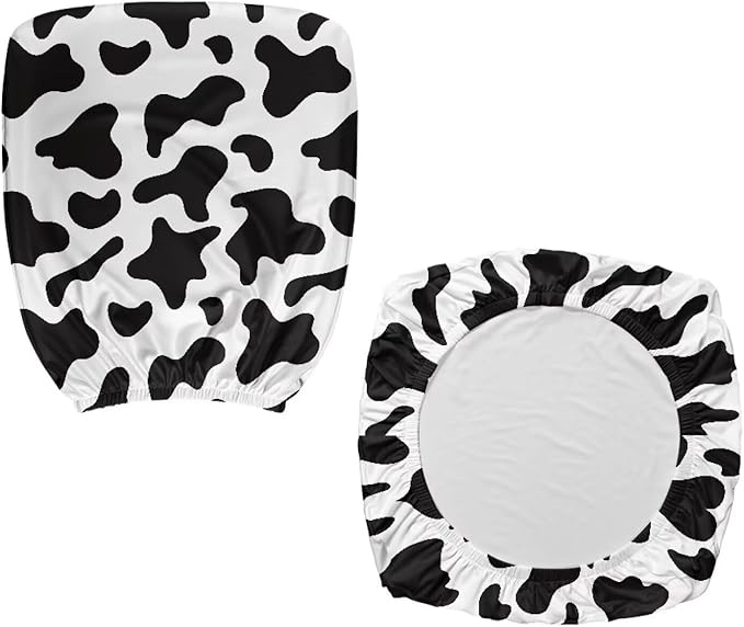 Cow Print Office Chair Covers Stretchable Office Chair Seat Cover 2 Piece Washable Gaming Chair Cover Universal Fit Most Wheelchairs,Computer Chairs,Gaming Chairs