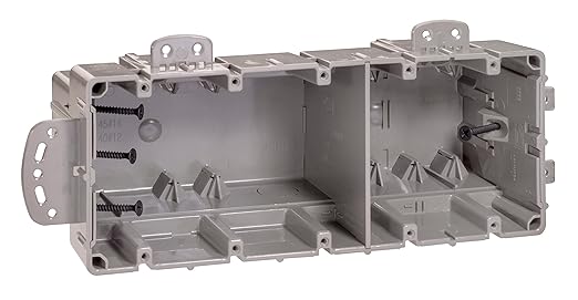 Southwire MSBMMT5G 5 Gang Multi Mount Device Box with Depth Adjustable; Heavy Duty 42lb ; Gray (Pack of 2)