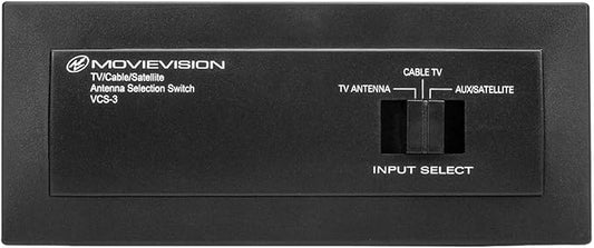3-Position Antenna Switch Box with 3 Inputs & 1 Output for TV/AUX-SAT/Cable