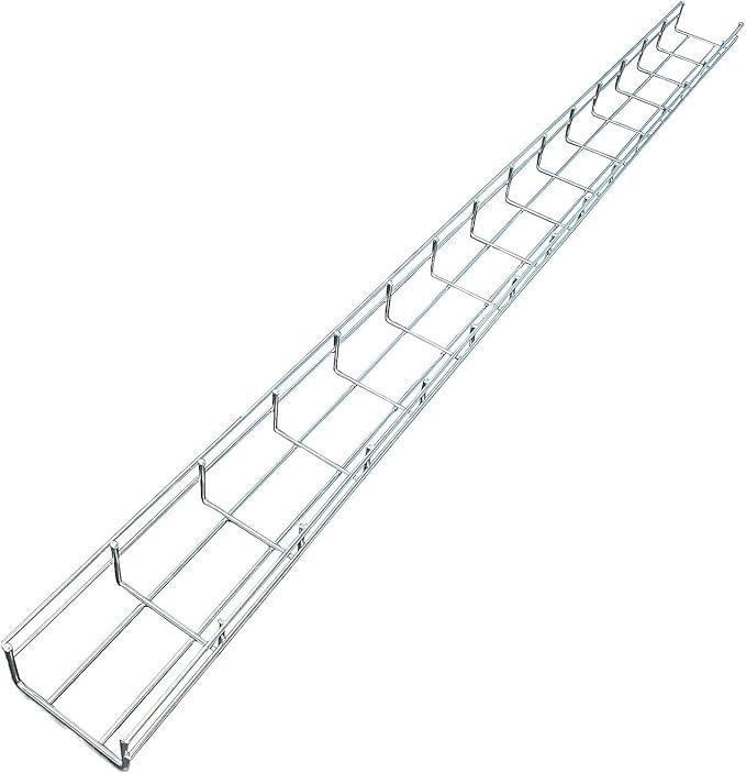 Kable Kontrol Stainless Steel Cable Tray Bulk Pack – 10 Pcs - 10 Feet Long - 4" W, 2” D – Wire Mesh Tray Cable Management Rack Cords Organizer Cable Basket, NEC Approved for Network, Fiber Optic
