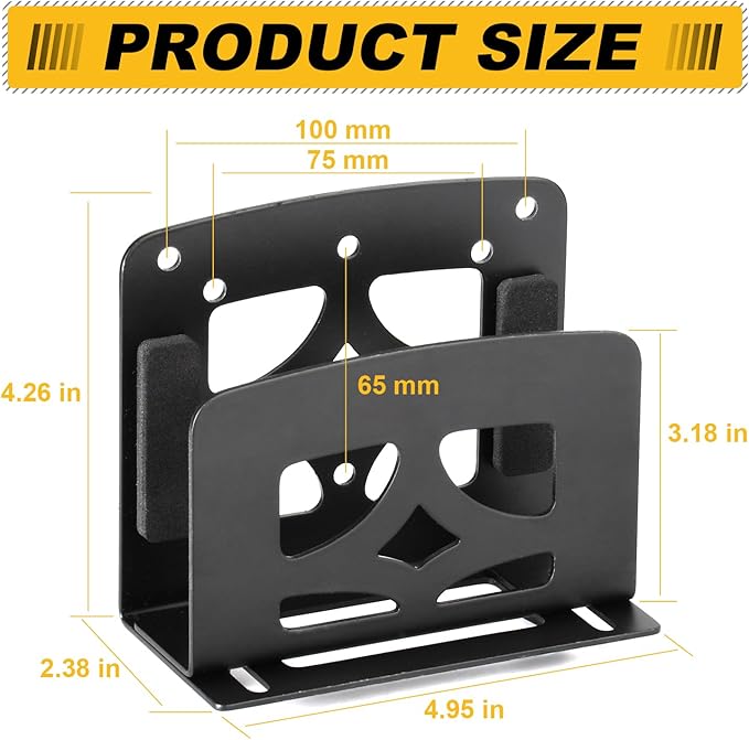 Adjustable Small Device Holder, Wall Mount or VESA Mount Streaming Media Player Stand for WII, Switch, Laptop, PC, PS4, Cable Boxes, Modems,Router,Power,mini pc,Mac mini,OptiPlex MFF etc.