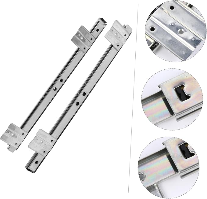 Outanaya 13.77 Inch Bearing Keyboard Slide Rails Soft-Close Under Desk Drawer Slides for Custom Keyboard Tray Mount with Ball Bearing Design