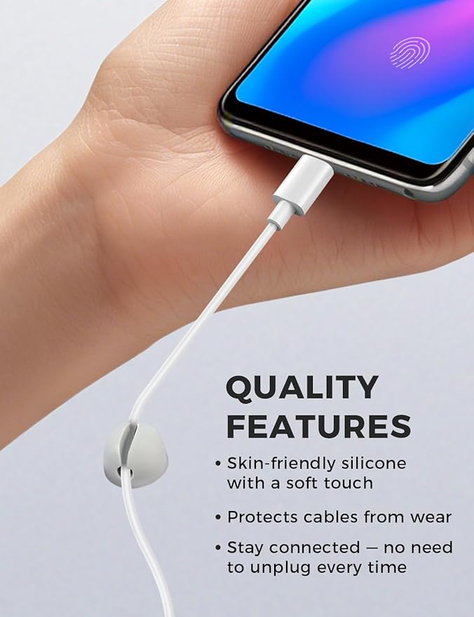 Magnetic Silicone Cable Clips with No-Residue Strong Adhesive – Desk, Under-Desk, Nightstand, Wall, Car, Office & Home Cord Organizer for Cable Management - Gray