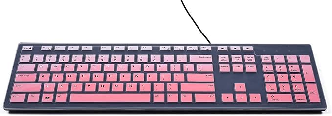 iKammo Keyboard Cover Skins Compatible with Dell KB216 & KM636 Keyboards & Dell Optiplex 5250/3050/3240/5460/7450/7050 & Inspiron AIO 3475/3670/3477 Desktops