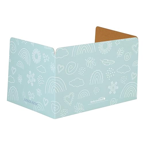 Really Good Stuff Boho Privacy Shields Set of 12, in Sand, Mint, Smoke Blue, Tan, Peach & Clay. Enhance Focus and Eliminate Distractions in Classroom - Desk Dividers