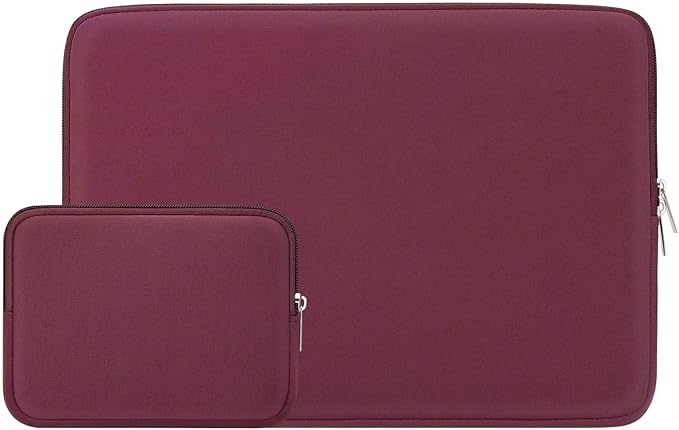 RAINYEAR 15.6 Inch Laptop Sleeve Protective Case Soft Carrying Zipper Bag Cover with Accessories Pouch, Compatible with 15.6" Notebook Computer Chromebook (Red)