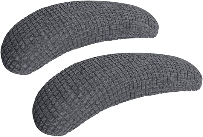FORCHEER Office Chair Armrest Covers Dark Grey10-13 inch Long Stretchable Water Resistant Jacquard Desk Chair Arm Rest Covers for Computer Chair Arm Removable Washable 2 Pieces