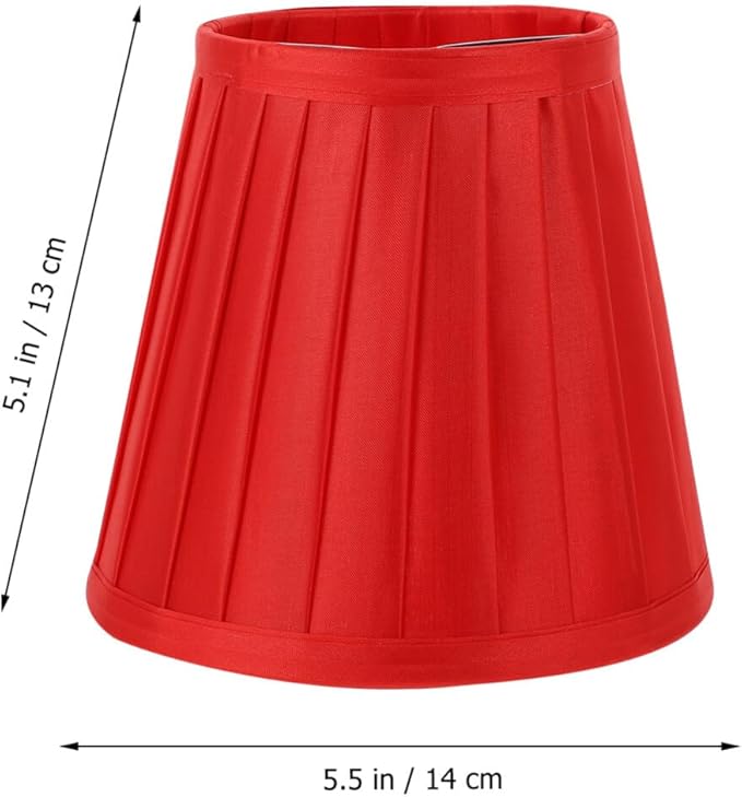 Hemobllo Simple Lampshade Large Red Fabric Lampshade for Table Bedside and Floor Lamps