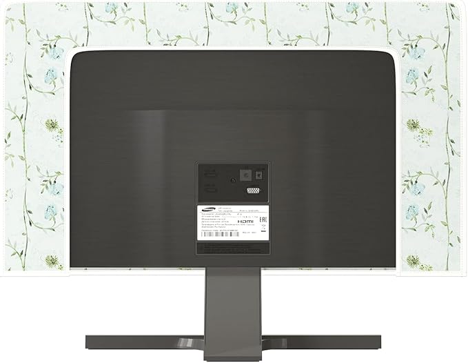 Elegant Flower Plant Waterproof Television Covers 40,41,42,43 Inch Green and Blue Botanical Weatherproof TV Cover for LCD LED Desktop and Home Hanging TV Anti-Scratch Anti-Static Protective