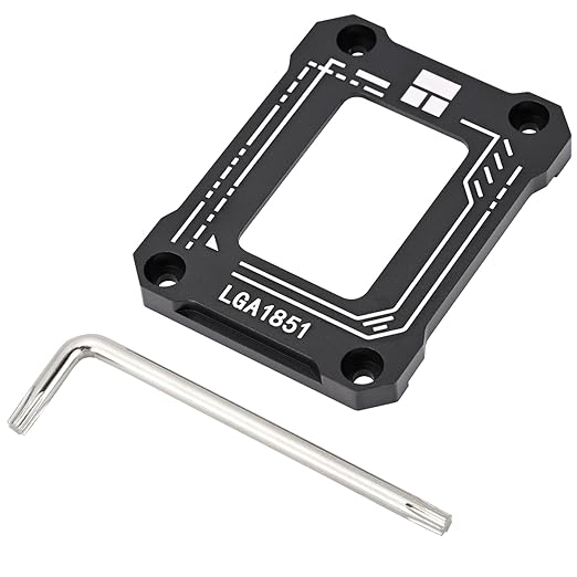 Thermalright Lga1851 BCF Black CPU Stress Bending Correction Fixe,CPU Anti Bending Fixed Bracket,Comes with an L-Shaped Screwdriver,Intel 15th Generation CPU Anti Bending Holder