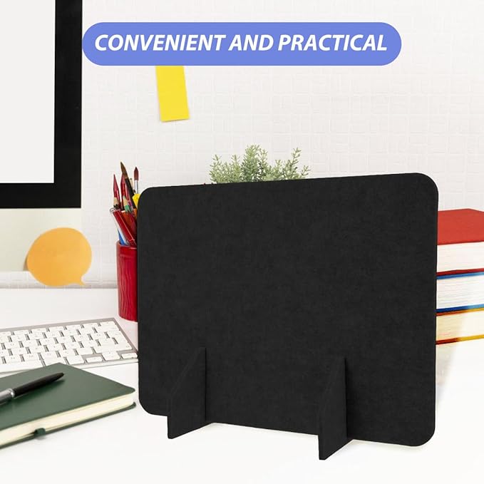 2pcs Felt Privacy Panel for Desktop Noise Reduction No Drill Installation Versatile Tabletop Separator for Office Classroom and Home Use