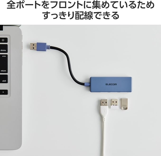 Elecom U3H-H030NV USB Hub USB 3.0 Bus Power 3 Port Navy