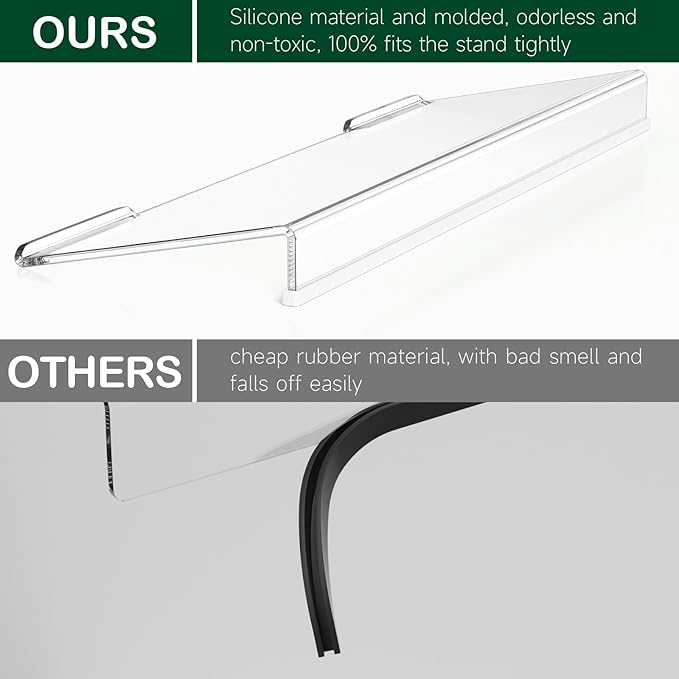 Computer Keyboard Stand Holder - Ergonomic Acrylic Keyboard Stand for Desktop Comfortable Keyboard Tray Riser with Silicone Anti-Slip Strip for Home School Office Desk Accessory, Clear