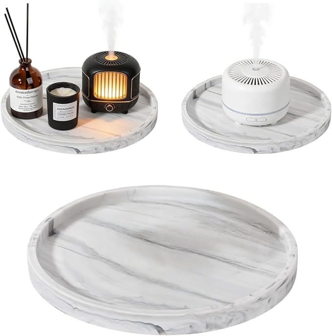 Waterproof Mat for Under Mini Humidifier, Round Humidifier Tray With Raised Edge for Spill of Mini Humidifier, Protects Carpet & Floors for Under Humidifier (Silicone, 8 INCH)