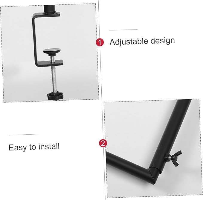 Zerodeko Clamp-on Desk Shelf Organizer Adjustable Table Arch Stand for Hanging Storage Decorative Holder Clamp On Desk Shelf Decorating for Table