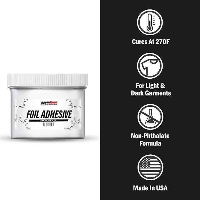 Rapid Cure® Screen Printing Ink Foil Adhesive (Quart - 32oz.) - Plastisol Ink for Screen Printing, Fast Curing Fabric Paint - Screen Print Direct®, USA Made