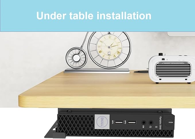 Mini PC Mount for Dell Micro, Wall, VESA, Under Desk Mount Compatible with Dell OptiPlex Micro Form Factor Case, Fits Dell MFF 7090 5070 3040, 3050, 3070, 3080, 5050, 5060 and More