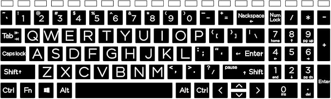 Keyboard Skin Compatible for 15.6" HP Laptop 15-fc 15-fd 15t-fd 15z-fc, HP Pavilion 15 15-eg/eh/er 15t-eg200/eg300 15z-eh300, HP Pavilion 17z 17z-cp000 17z-ca200 17-cn 17-cp (Big Letters Black)