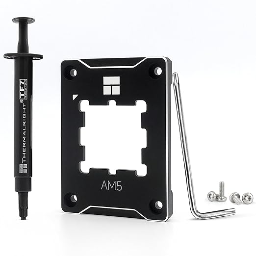 AM5 CPU Contact Frame, Anti-Bending CPU Bracket with Curved Pressure Plate for AMD AM5
