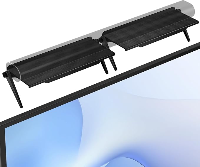 WALI Soundbar Mount, 2 Pieces No Drilling TV Top Shelf for Sound Bar, Universal Floating TV Monitor Shelf for Router, Sound Bar Mount Fits Samsung, Sony, LG, Bose, Up to 13.2Lbs, 23.6"x4.7"(TSP002-2B)