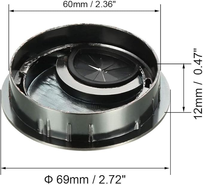uxcell Cable Hole Cover, 2.4Inch/60mm Zinc Alloy Desk Wire Cord Cable Grommets Hole Cover for Office PC Desk Cable Cord Organizer, Red Bronze