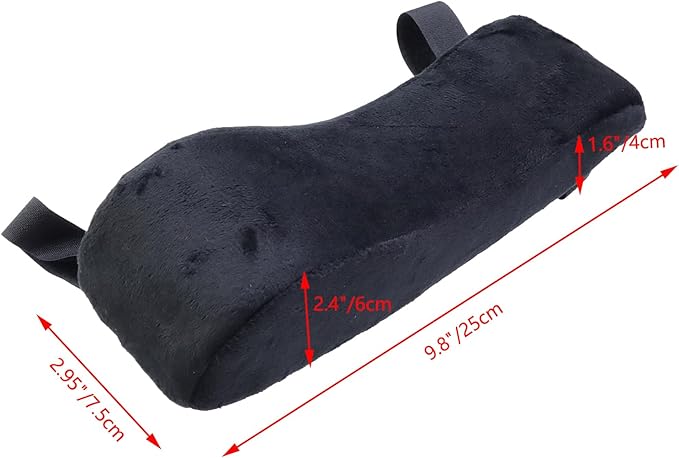 2Pcs Set Memory Foam Armrest Pads Ergonomic Armrest Cushions Elbow Pillow Pressure Relief Office Chair Arm Rest Cover Pillow Support Cushion for Computer, Gaming Recliners Desk Chairs