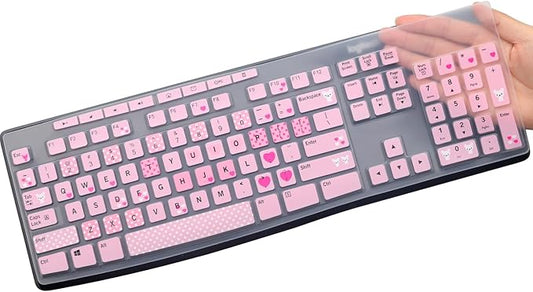 Keyboard Cover for Logitech MK295 MK275 MK270 Wireless Keyboard, Logitech K200 K260 K270 MK200 MK260 K270 K275 K295 Keyboard Skin Protector-Lovly