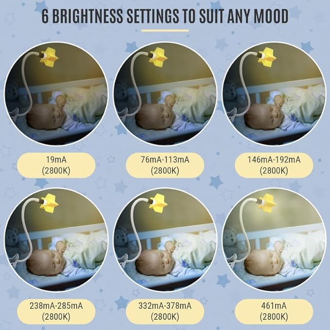 LED Clip On Star Light, Warm & Dimmable Desk Light, Reading Night lamp Newborn Essential for Bedside Bassinet, Nursery Decor, Ideal Baby Gift for Kids Visit the Store