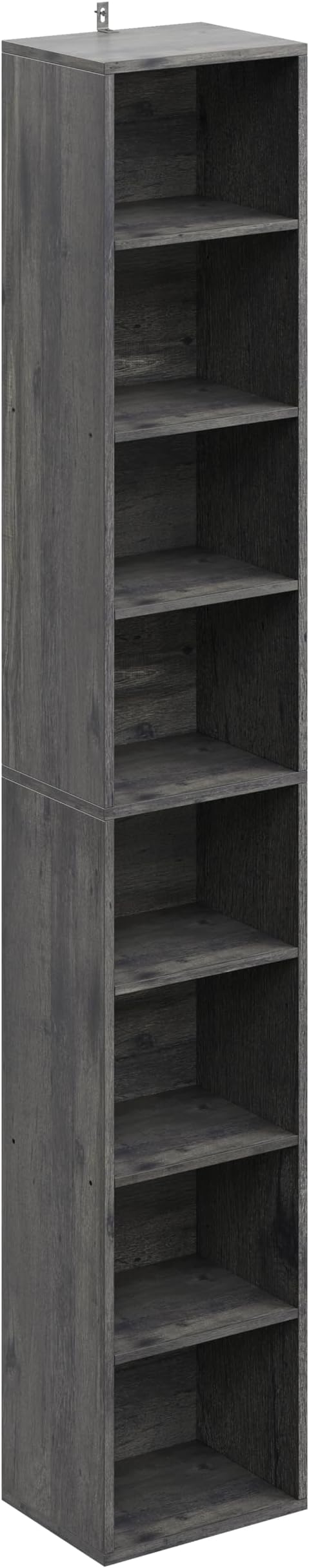 IRONCK Tall Narrow Bookshelf 8 Tiers, Compact Corner Bookcase, Floor Standing Display Storage Shelves 71 in Tall, Easy to Match for Living Room, Office, Study, Bedroom