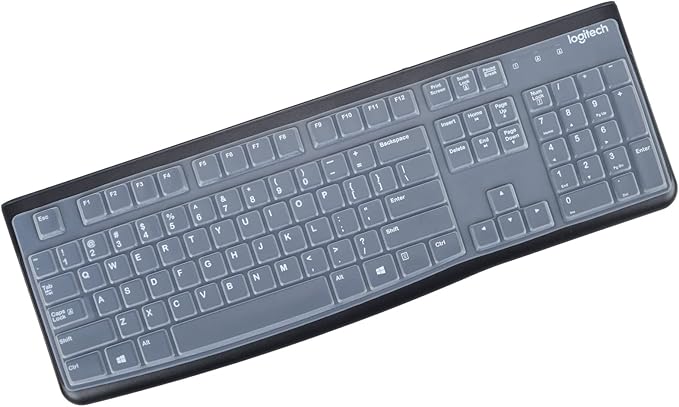 Keyboard Cover for Logitech K120 & MK120 Wired Keyboard, Ultra Thin Logitech K120 Keyboard Skin Protector - Clear