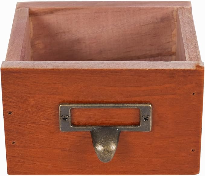 Vintage Desktop Apothecary Cabinet with 12 Drawers,Wood Desktop Organizers Stackable Drawers Desktop Chest Drawer for Herb Storage,Tea Collection,Stationery (12 Drawers,Brown)