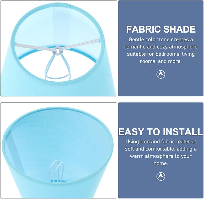 LALAFINA Fabric Lamp Shade Cover for Floor Table Lamps Clip Lampshade Softens Eyes Home Decoration Sturdy Craftsmanship for Cozy Ambiance