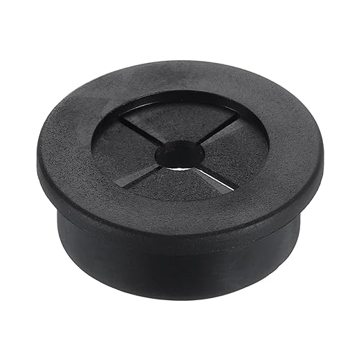 uxcell Cable Cord Grommet, 1 3/16" Inch (30mm) Desk Grommet Flexible Rubber Grommets Wire Hole Cover Pass Through for Office Computer Desk Wire Organizer, Black