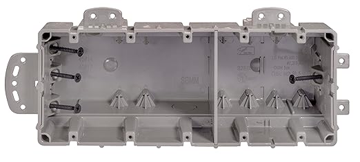 Southwire MSBMMT5G 5 Gang Multi Mount Device Box with Depth Adjustable; Heavy Duty 42lb ; Gray