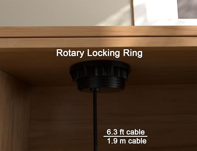 3 Inch Desktop Power Grommet,65W GaN USB C Fast Charging Station,3-USB Port,Flush Mounted for 3-1/8" Holes,Flat Plug.Round Recessed Desk Grommet Outlet for Workspace,Laptops,6.3ft,Black