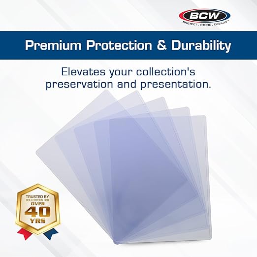 BCW Magazine Topload Holder - 5MM (Pack of 10) | Premium Quality Rigid PVC, Crystal Clear Display, Acid-Free Toploaders | Protective Display for Beckett Price Guides & Magazines, Documents, and Photos