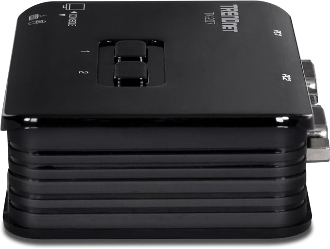 TRENDnet 2-Port USB KVM Switch, TK-207K, Control Two Computers with One Set of Console Controls, 2048 x 1536 Resolution, 60Hz Refresh Rate, All Required Cabling Included, Black