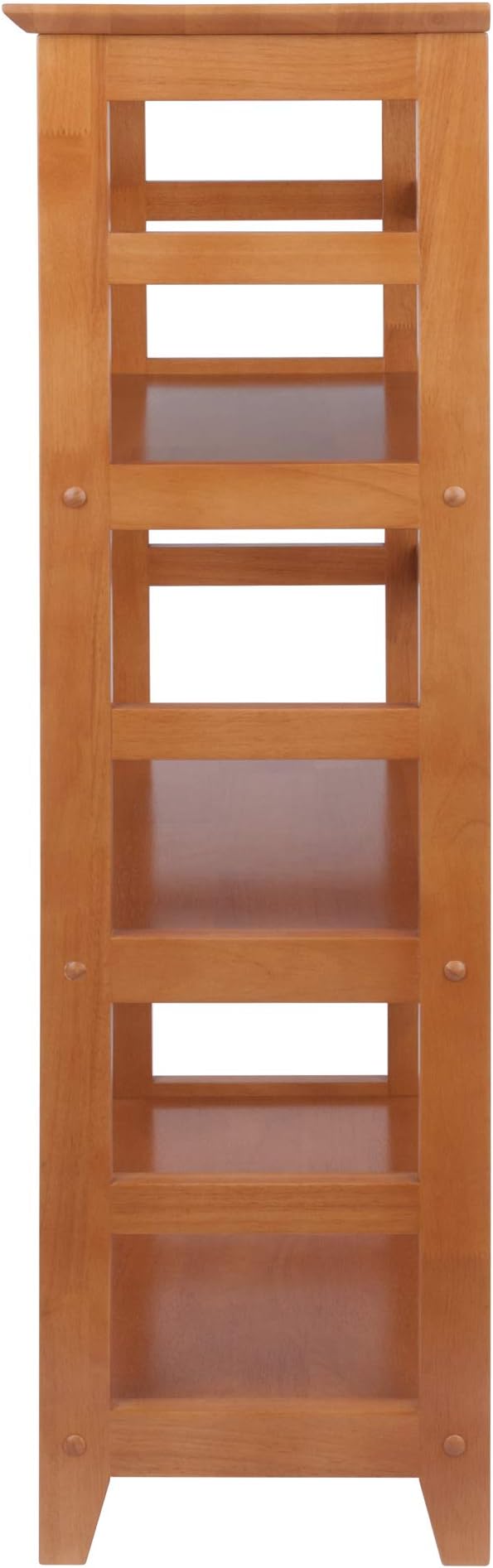 Winsome Studio 3-Tier Bookshelf, 42" in Honey Pine, Classic Display Bookcase, Functional & Stylish Shelving Unit for Convenient Home Storage in Living Room, Bedroom, Office, Dorm