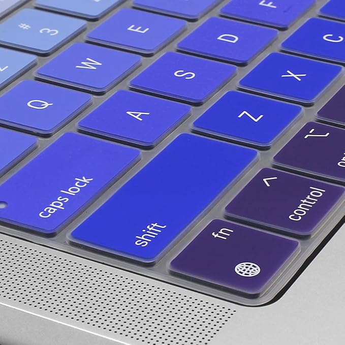 ProElife Keyboard Cover Skin for 2026-2022 MacBook Air 13.6 inch 15.3 inch M5 M4 M3 Chip A3449 A3240 U.S Enter TPU Protector for MacBook Air 13'' 15'' M5 M4 M3 2026 2025 2024 Accessory (Ombre Blue)