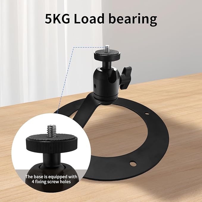 Projector Stand Table Tripod: Ballhead Angle 360 Degree Adjustable with 1/4" Screw for Most Projectors Webcams