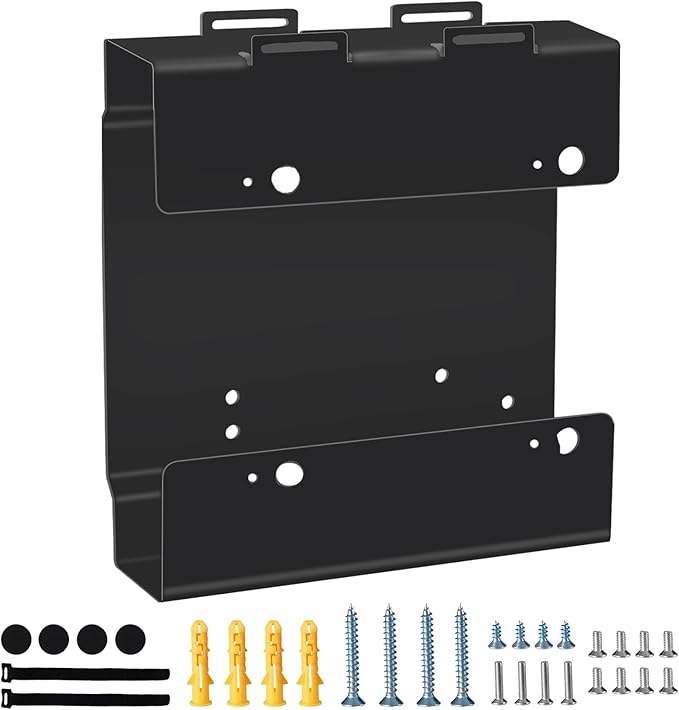 Wall VESA and Under Desk Mount for HP Mini PC, Mount for HP EliteDesk, Pro Mini, ProDesk, Replaces for Desktop Mini Dual VESA Sleeve V3,Support Desktop Mini PC Mount on an Arm, 75x75mm, 100x100mm