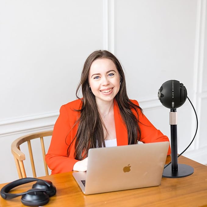 Mippko Desk Microphone Mic Stand, Adjustable Height Table Microphone Stand with Universal and Shock Mount Mic Clip, one 3/8"-16 Female to 5/8"-27 Male Adapter for Blue Yeti/BlueSnowball/SoloCast