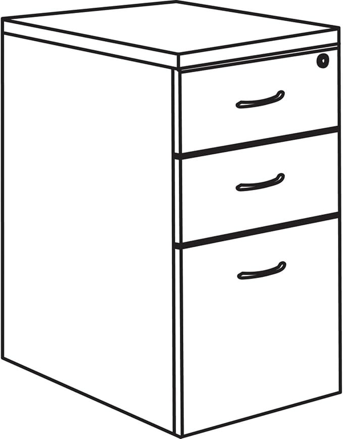 Lorell Mobile Pedestal, Box/Box/File