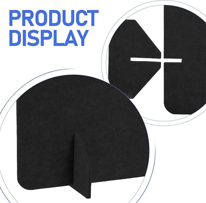 2pcs Felt Privacy Panel for Desktop Noise Reduction No Drill Installation Versatile Tabletop Separator for Office Classroom and Home Use