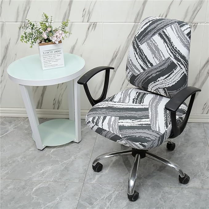 Melaluxe Computer Office Chair Cover - Protective & Stretchable Universal Chair Covers Stretch Rotating Chair Slipcover