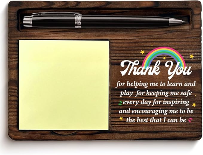 Thank You Gifts for Women Men, Appreciation Gifts for Colleagues Boss Leader Nurse Teacher Social Worker Coach, Thank You Gift Sticky Note Holder for Office Cubicle Desk Decor