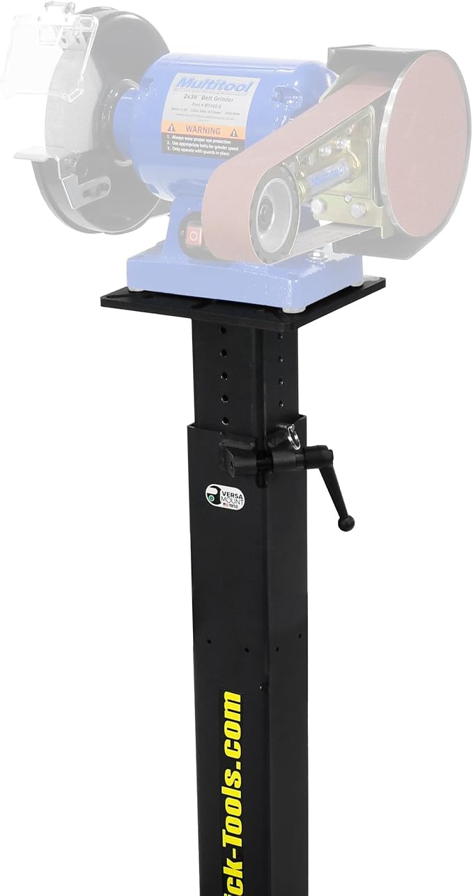 Trick-Tools Versa-Mount Adjustable Height Mobile Vise and Grinder Floor Stand, Made in the USA
