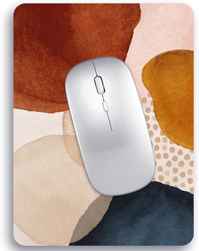 Audimi Small Mouse Pad 6 x 8 Inch, Mini Mouse Pad Thick for Laptop Wireless Mouse Home Office Travel, Portable & Washable (Abstract Stone)