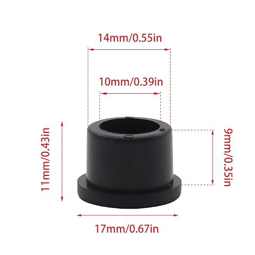 6 Pcs 14mm / 9/16 Inch Black Cable Cord Grommets, Rubber Desk Grommets for Table Computer Desk Wire Organizer TV Console and Other Furnitures Cover